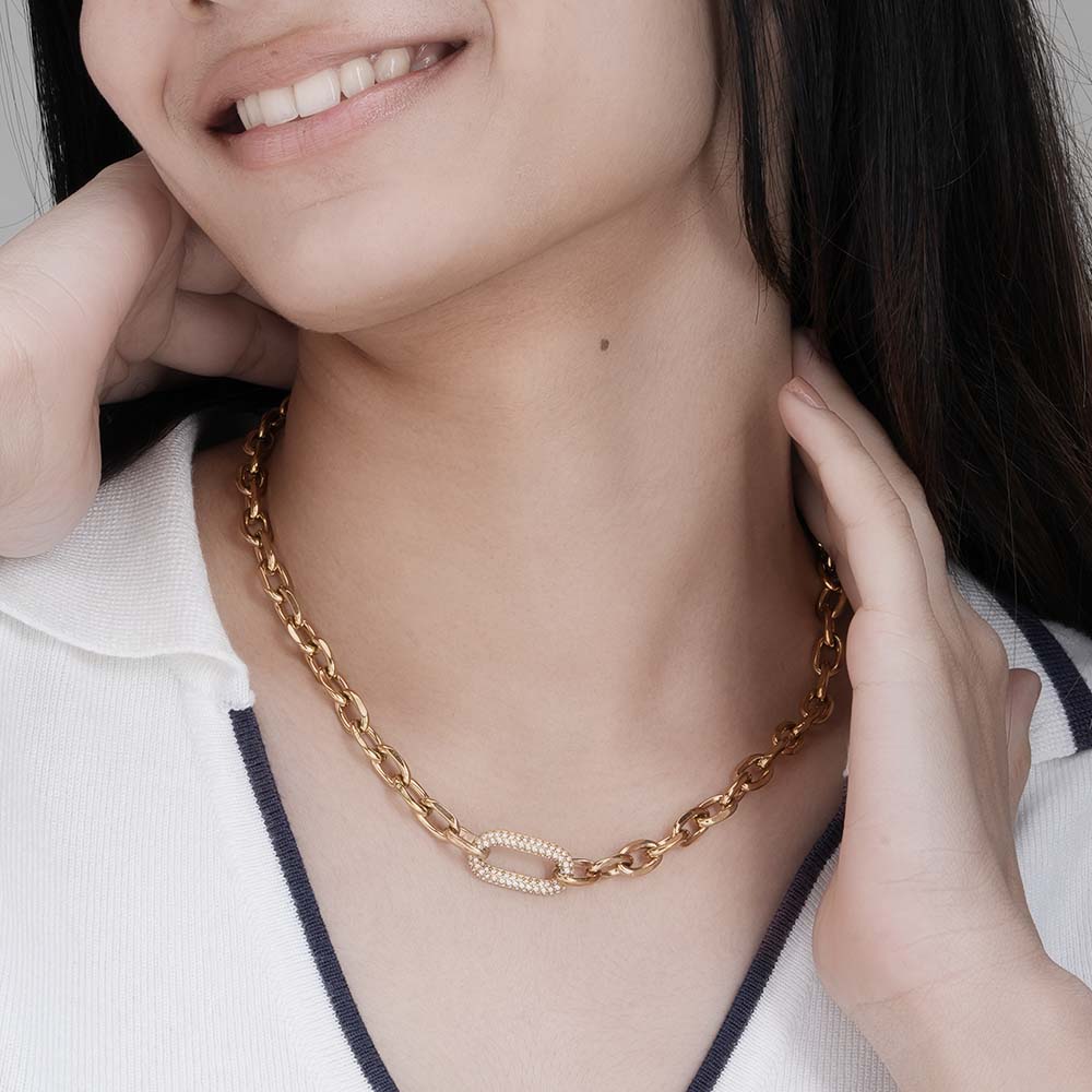 Sparkle Link Chain Necklace
