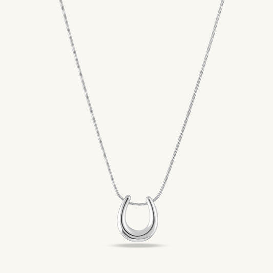 Minimal U Shaped Silver Necklace