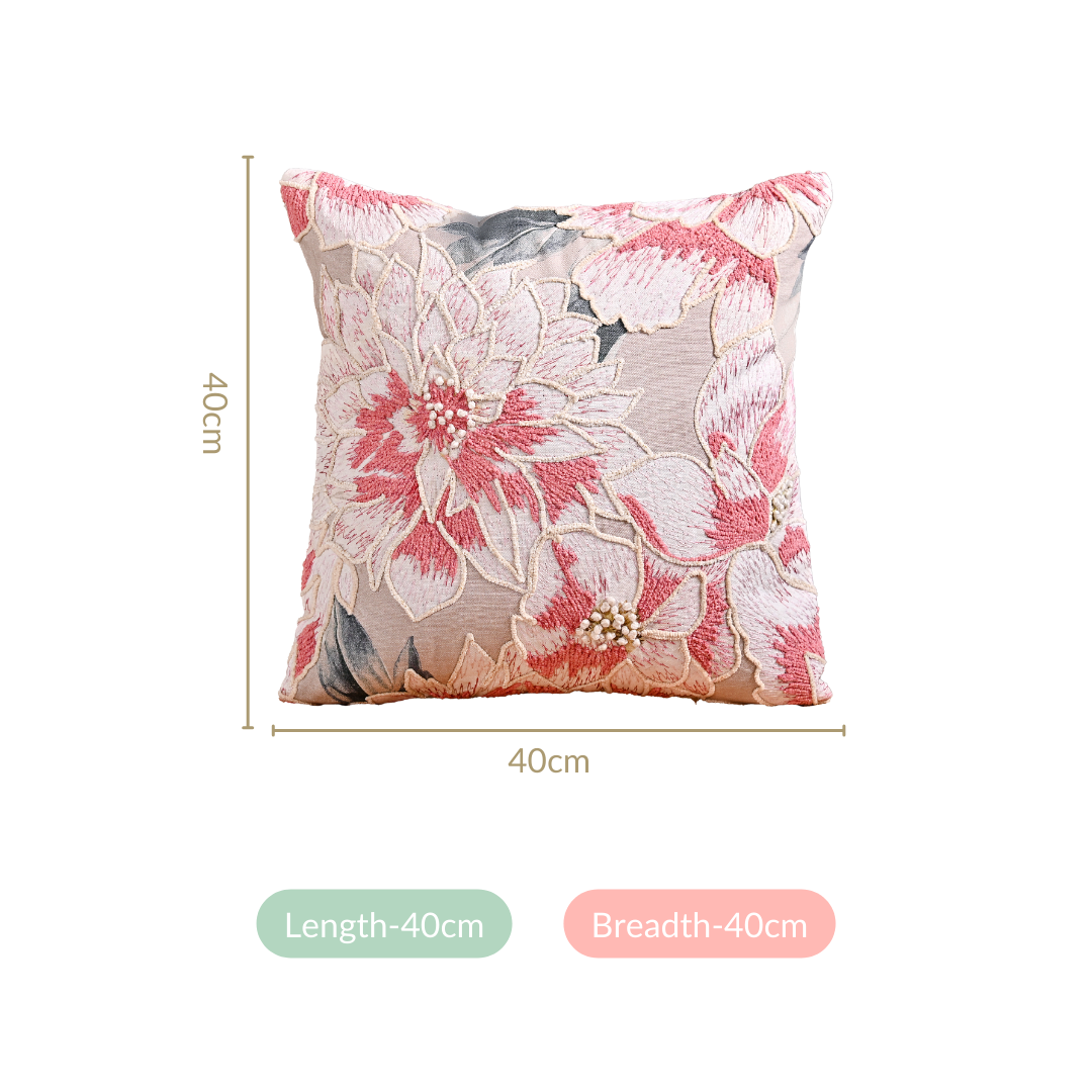 Flowers Of Eden Cotton Cushion Cover 40x40 cm