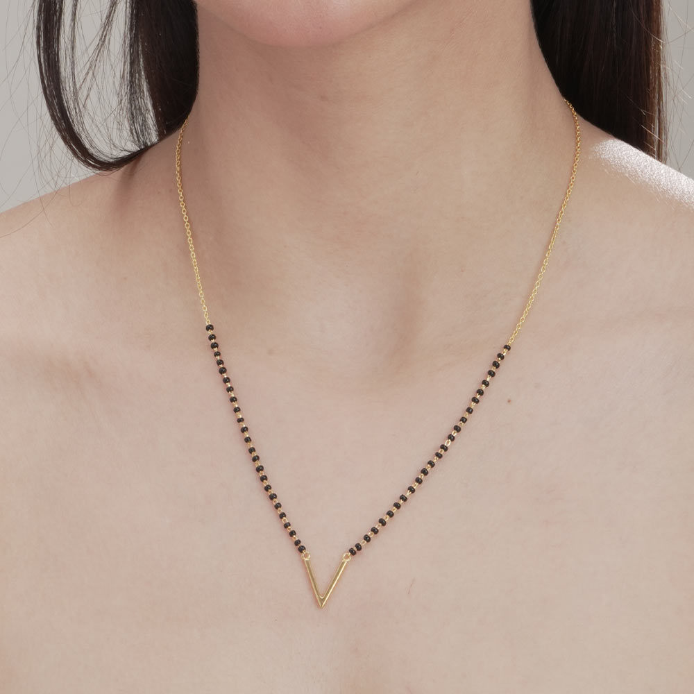 V-Shaped Gold Mangalsutra