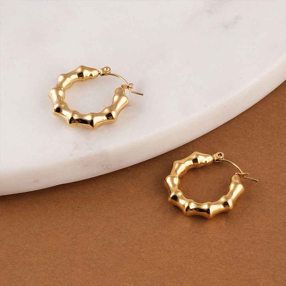 Bamboo Statement Hoops