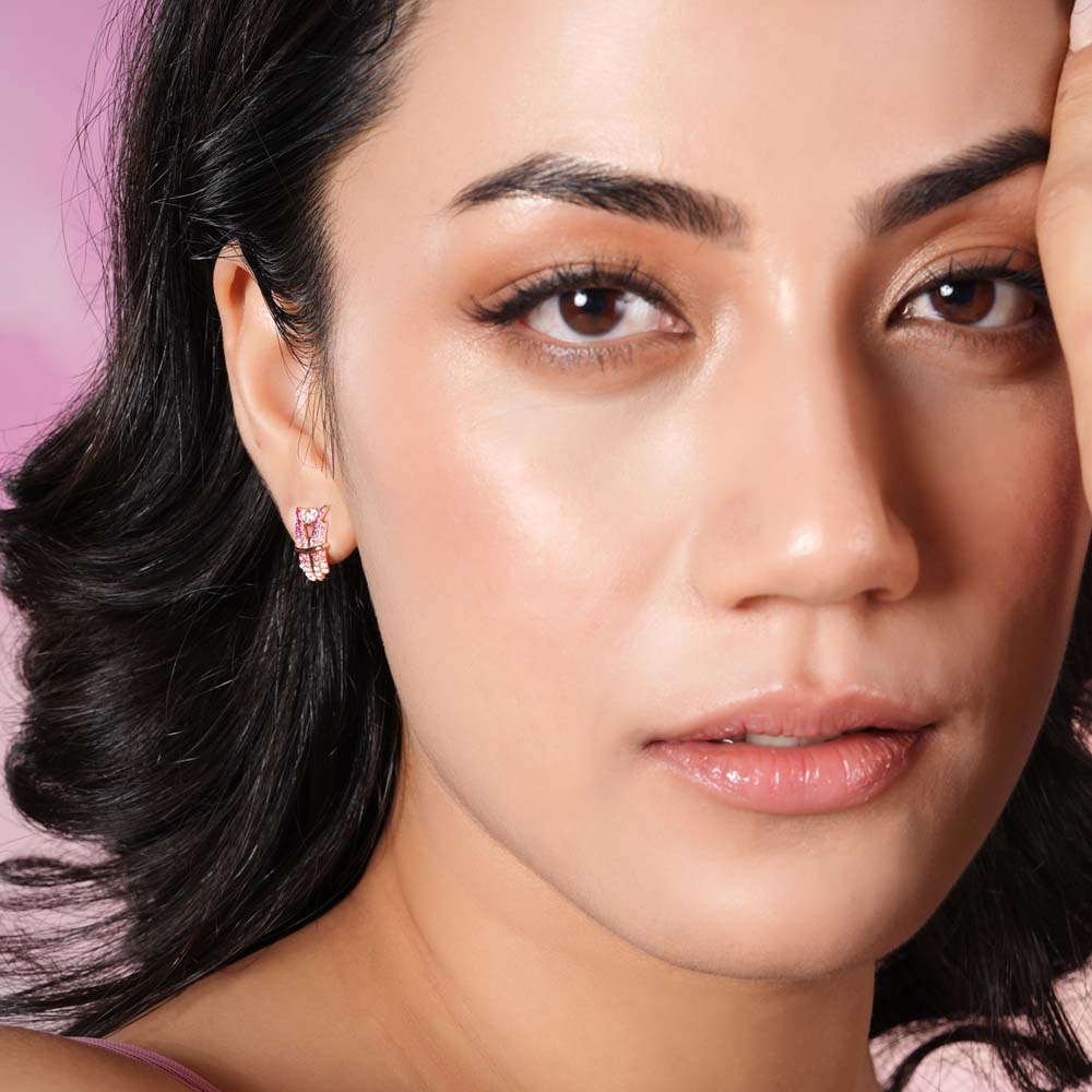 Ethereal Fade 925 Silver Rose Gold Earrings