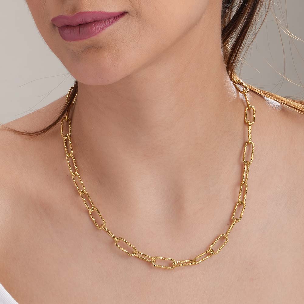 Shimmering Link Chain Necklace
