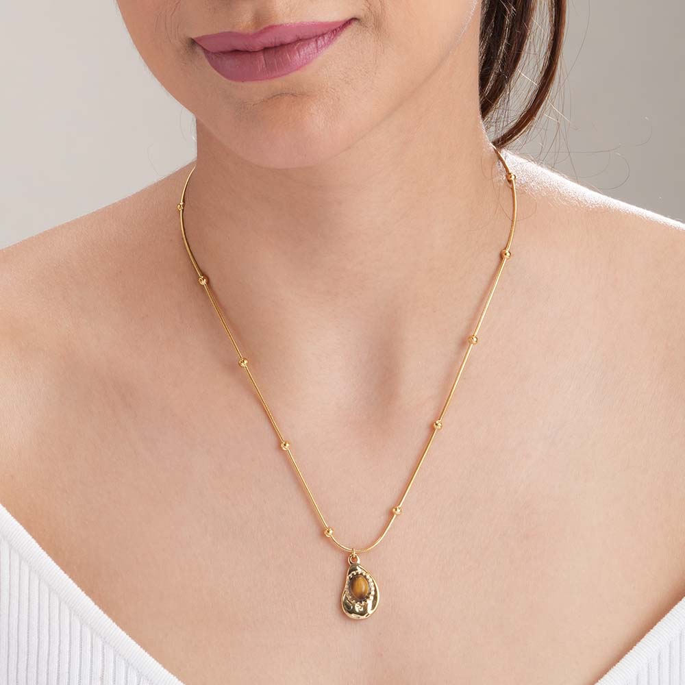 Unique Gold Bead Necklace