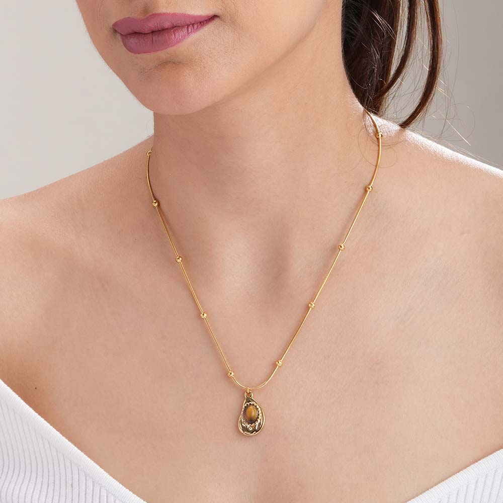Unique Gold Bead Necklace
