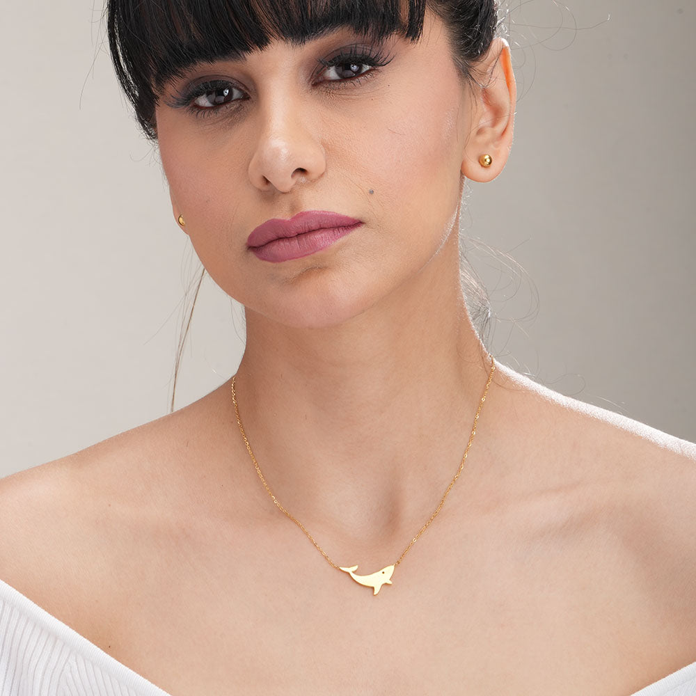 Gilded Shark Necklace