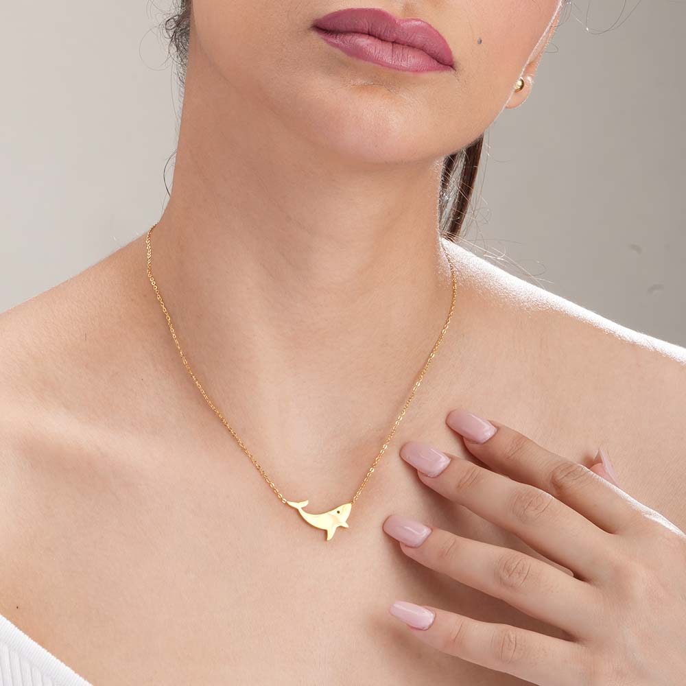 Gilded Shark Necklace