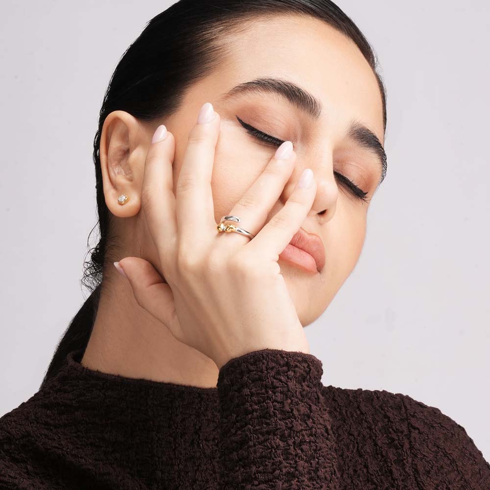 Twin Heartbud Wrap Ring