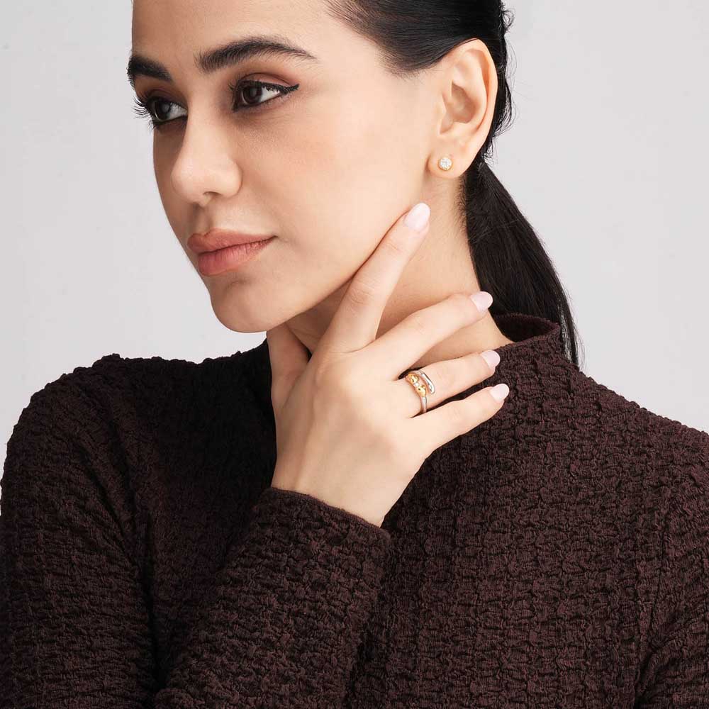 Twin Heartbud Wrap Ring