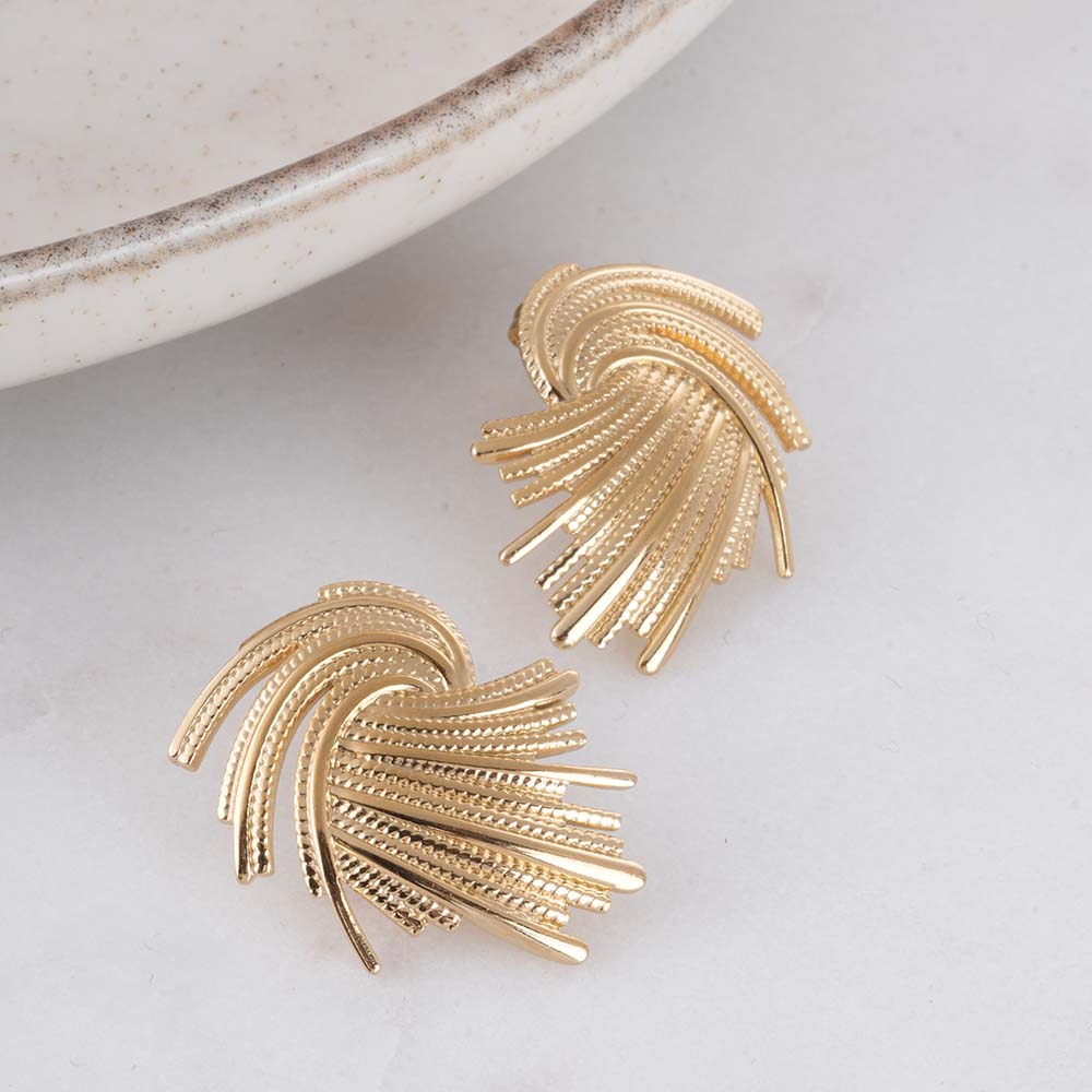 Whirlwind Gold Earrings
