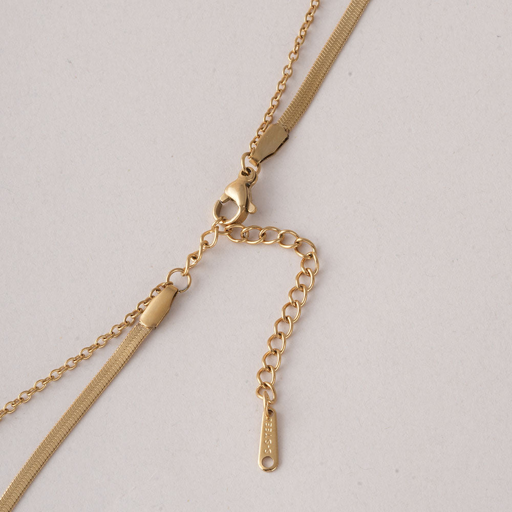 Layered Heart Gold Necklace