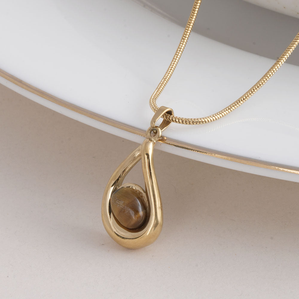 Gold Teardrop Necklace
