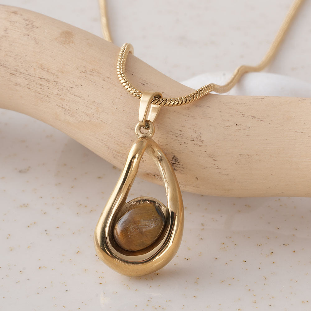 Gold Teardrop Necklace