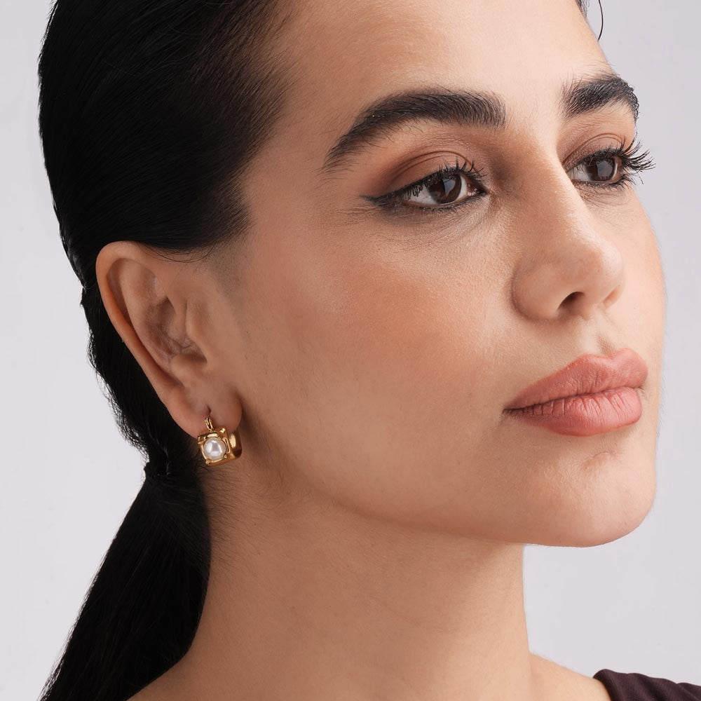Gold Nest Earrings