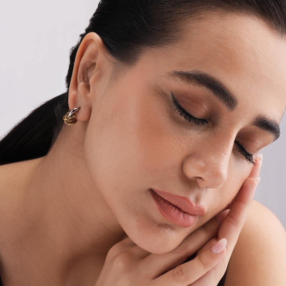 Moon Rope Hoop Earrings