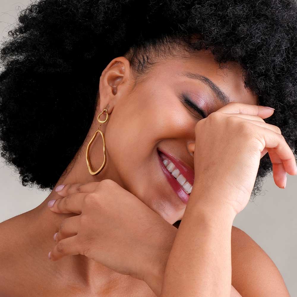 Wavy Loop Drop Earrings