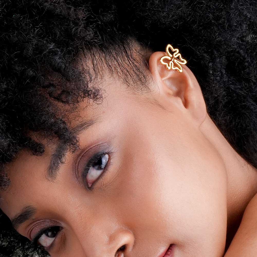 Golden Butterfly Cuff Earring