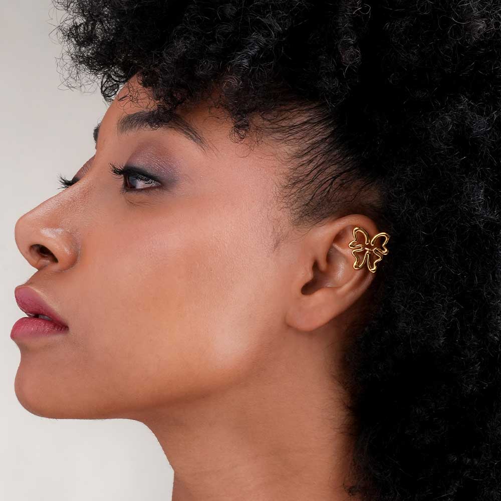 Golden Butterfly Cuff Earring