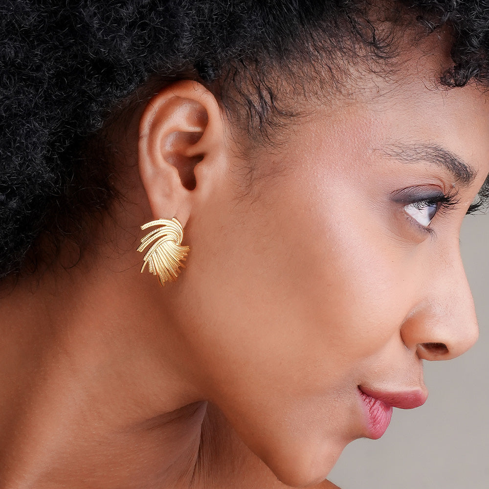 Whirlwind Gold Earrings