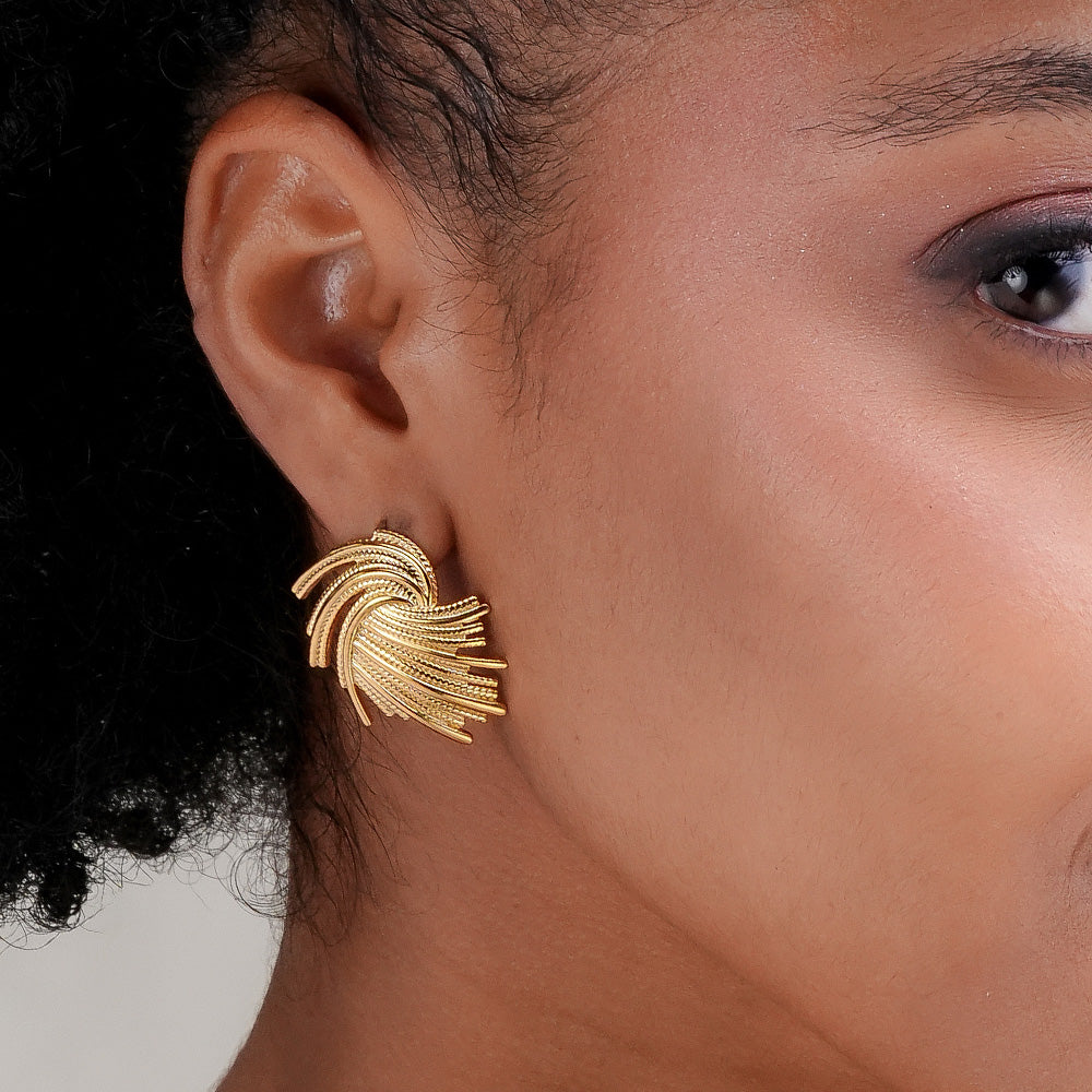 Whirlwind Gold Earrings