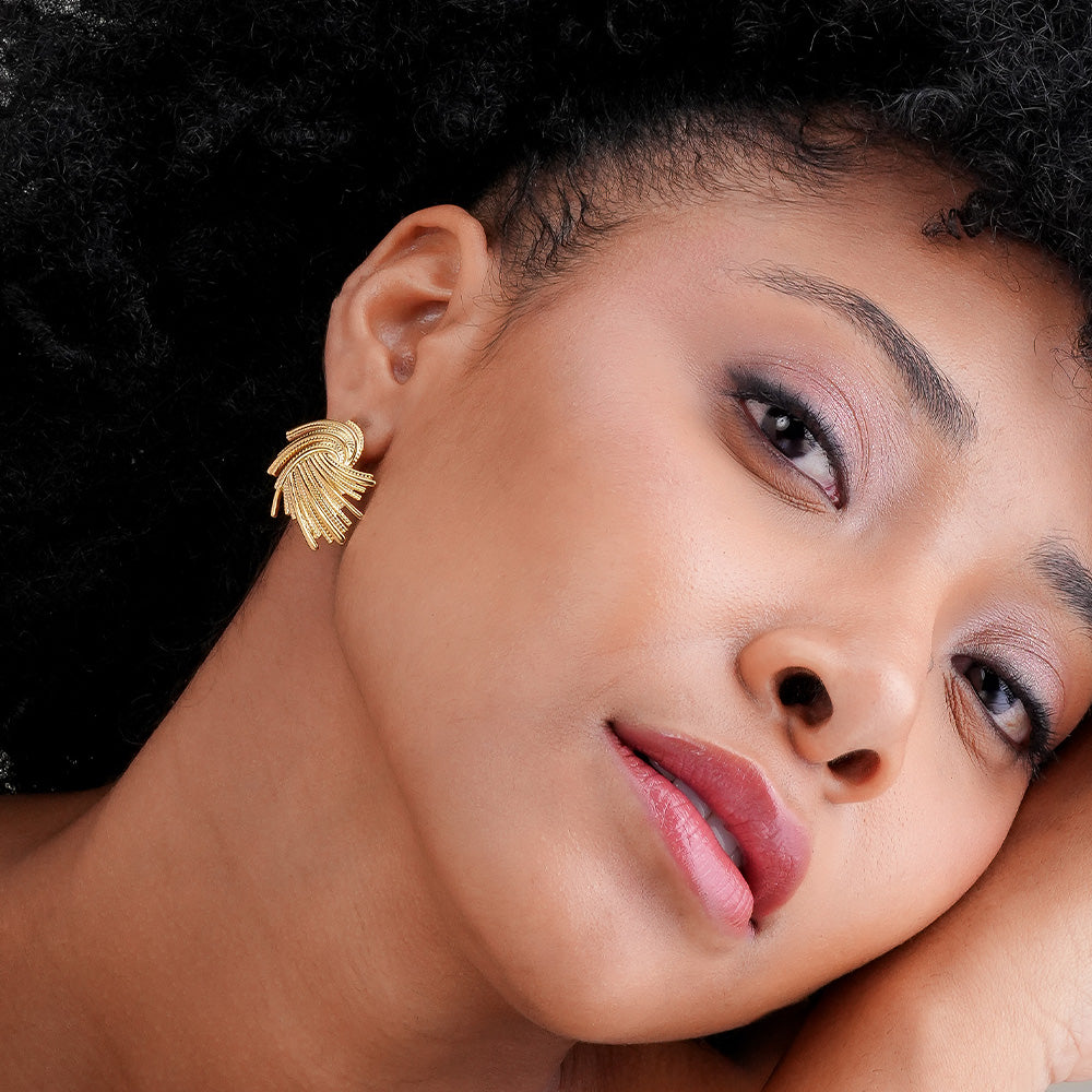 Whirlwind Gold Earrings