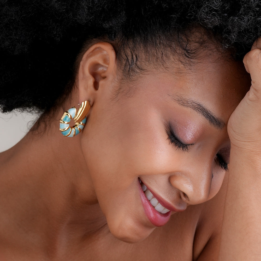 Ocean Breeze Sunburst Earrings