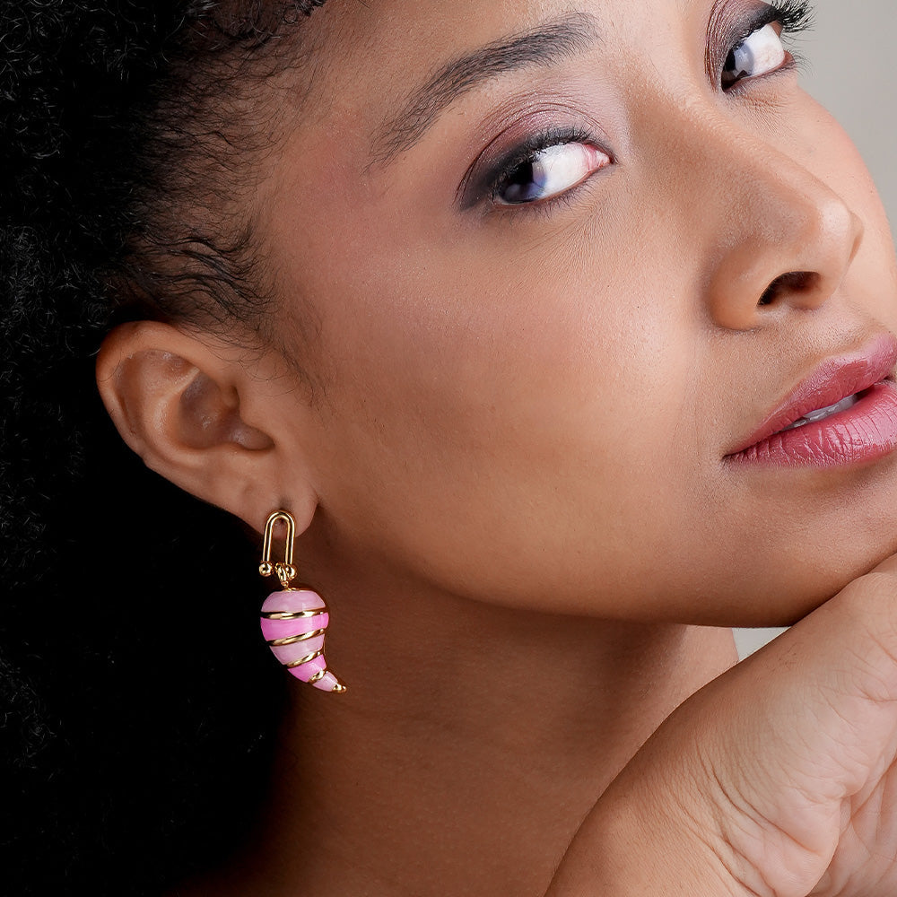 Rose Horned Earrings