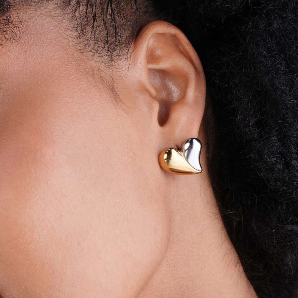 Split Heart Earrings