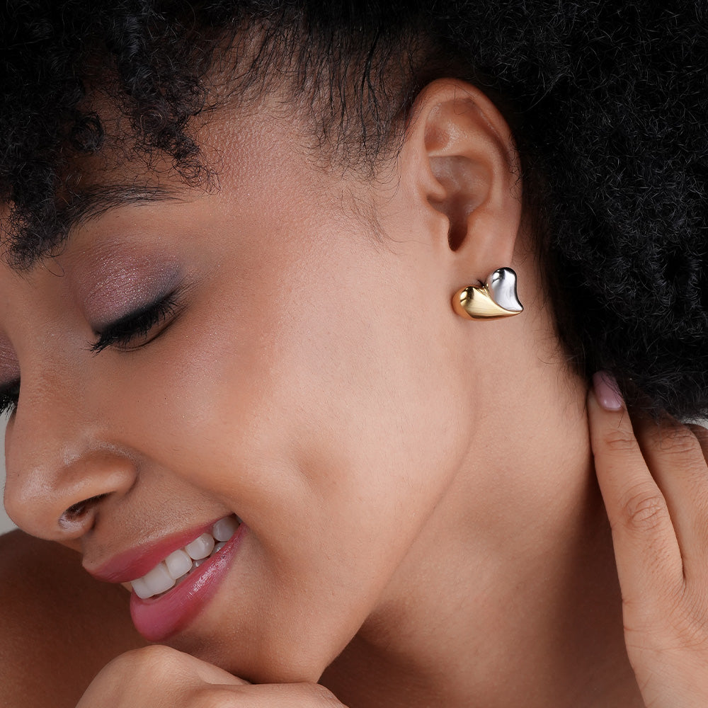 Split Heart Earrings
