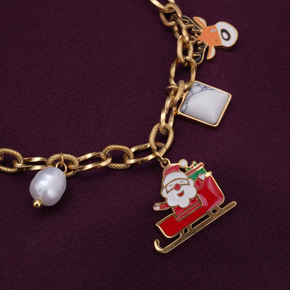 Christmas Santa Claus Charm Bracelet