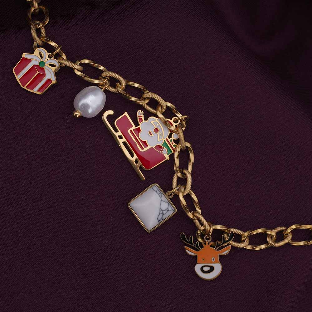Christmas Santa Claus Charm Bracelet