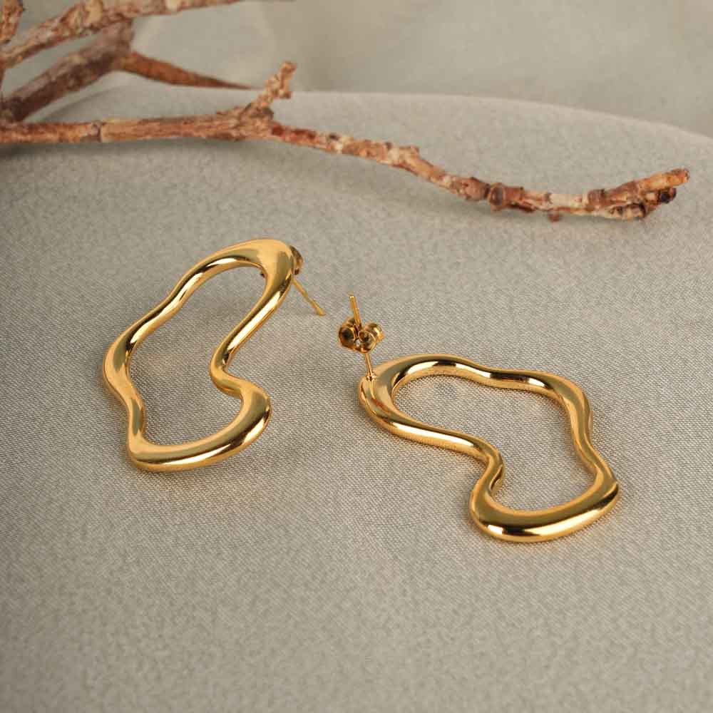 Irregular Wave Drop Earrings
