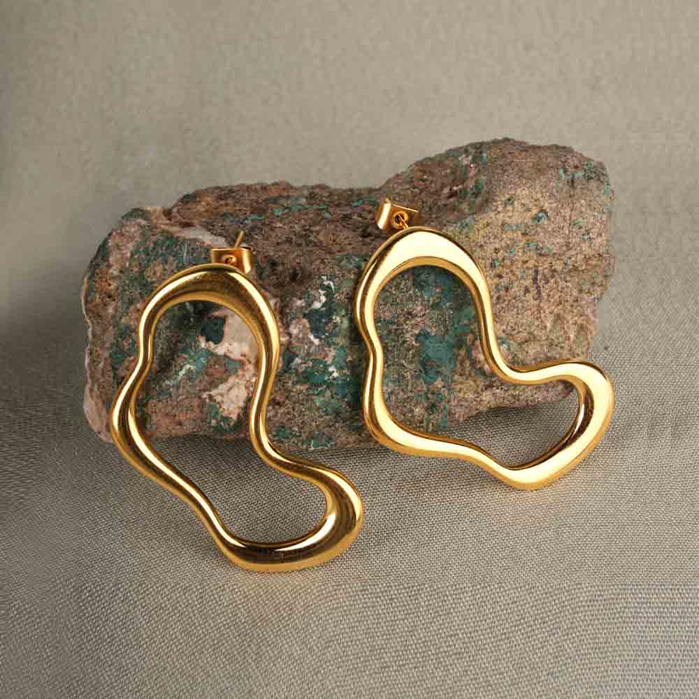 Irregular Wave Drop Earrings