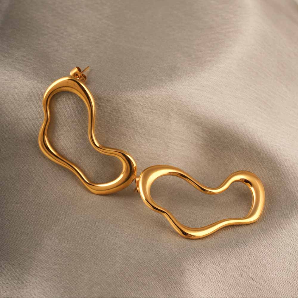 Irregular Wave Drop Earrings