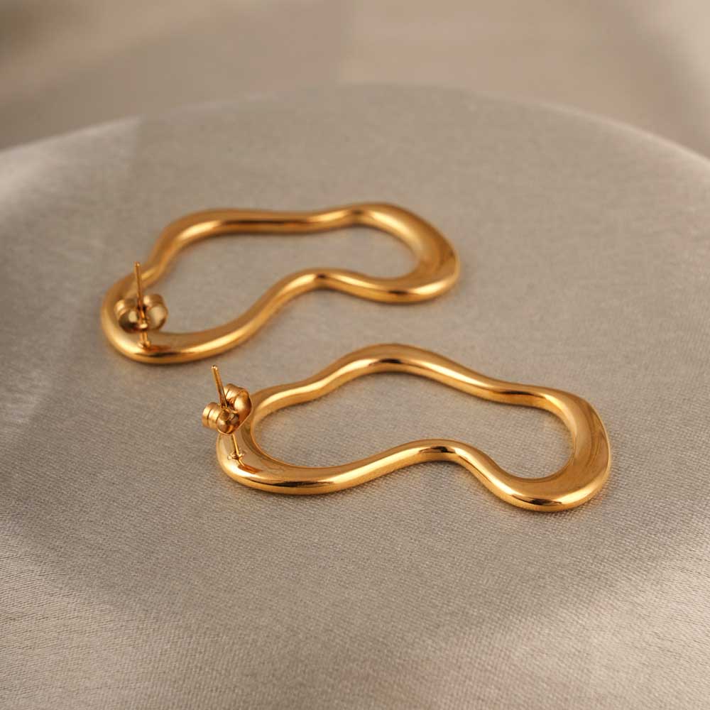 Irregular Wave Drop Earrings