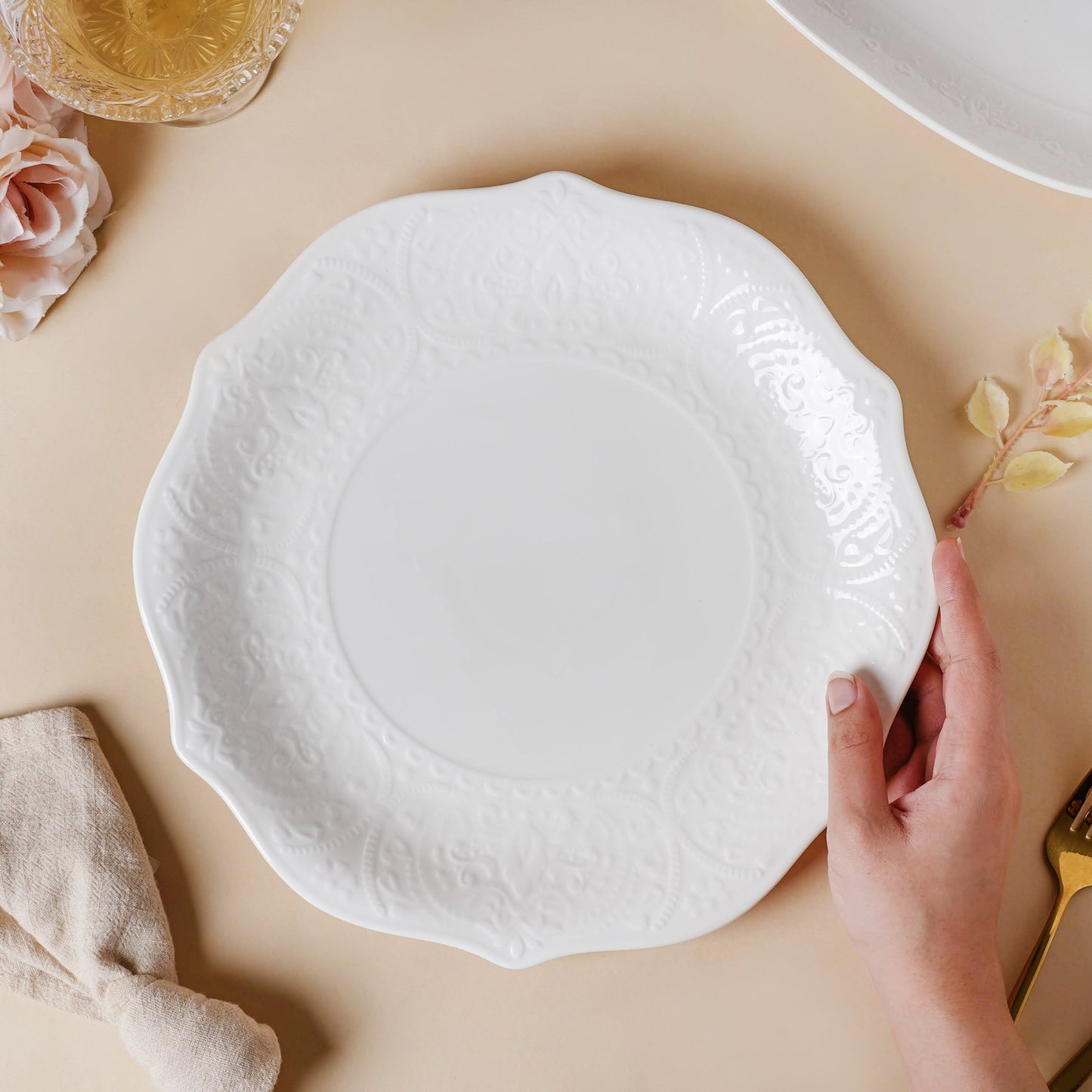 Serena Lily White Dinner Plate 10.5 Inch