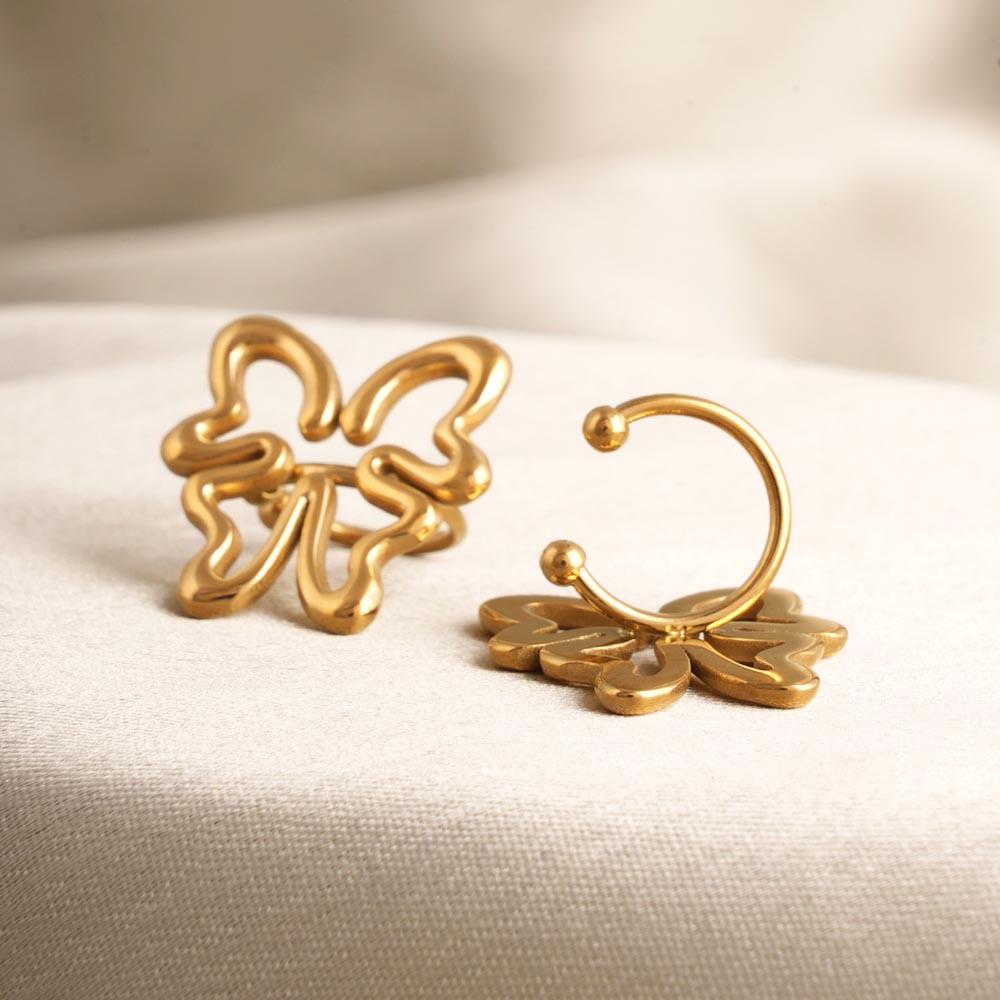 Golden Butterfly Cuff Earring