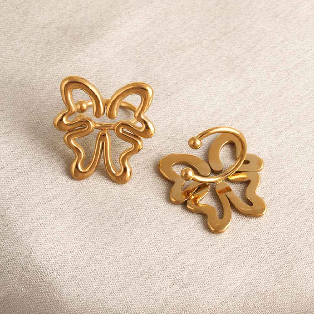 Golden Butterfly Cuff Earring