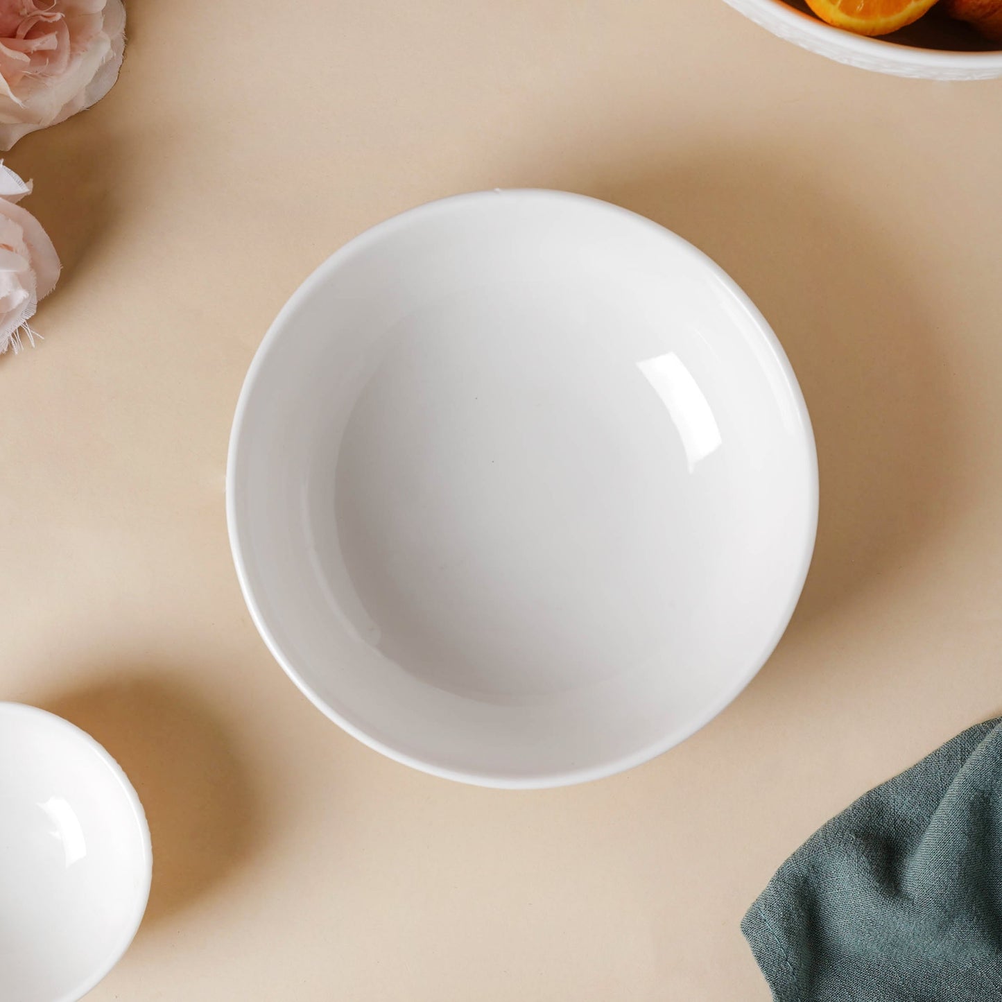 Serena Pearly White Snack Bowl 6 Inch 500 ml