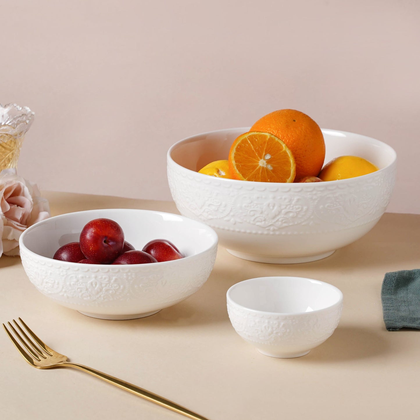 Serena Pearly White Snack Bowl 6 Inch 500 ml