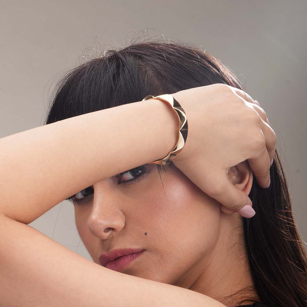 Golden Edge Cuff Bracelet