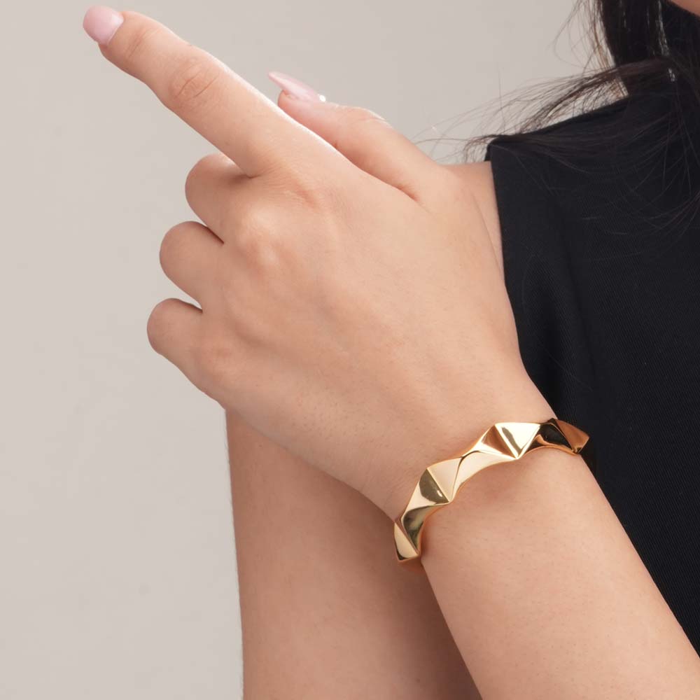Golden Edge Cuff Bracelet