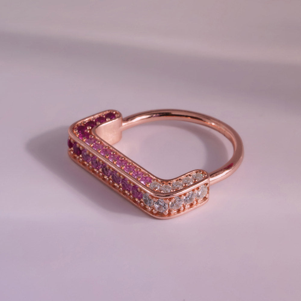 Sakura Mist Rose Gold 925 Silver Ring