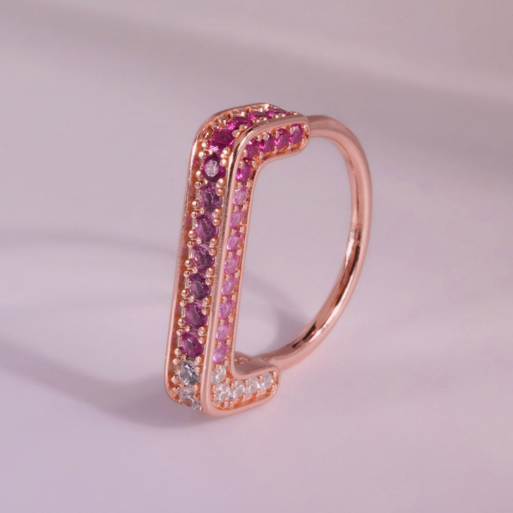 Sakura Mist Rose Gold 925 Silver Ring