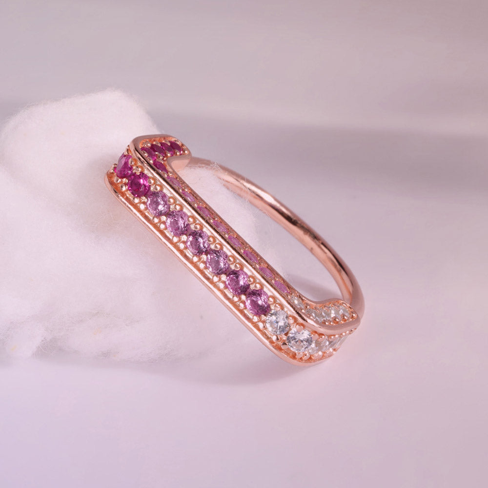 Sakura Mist Rose Gold 925 Silver Ring