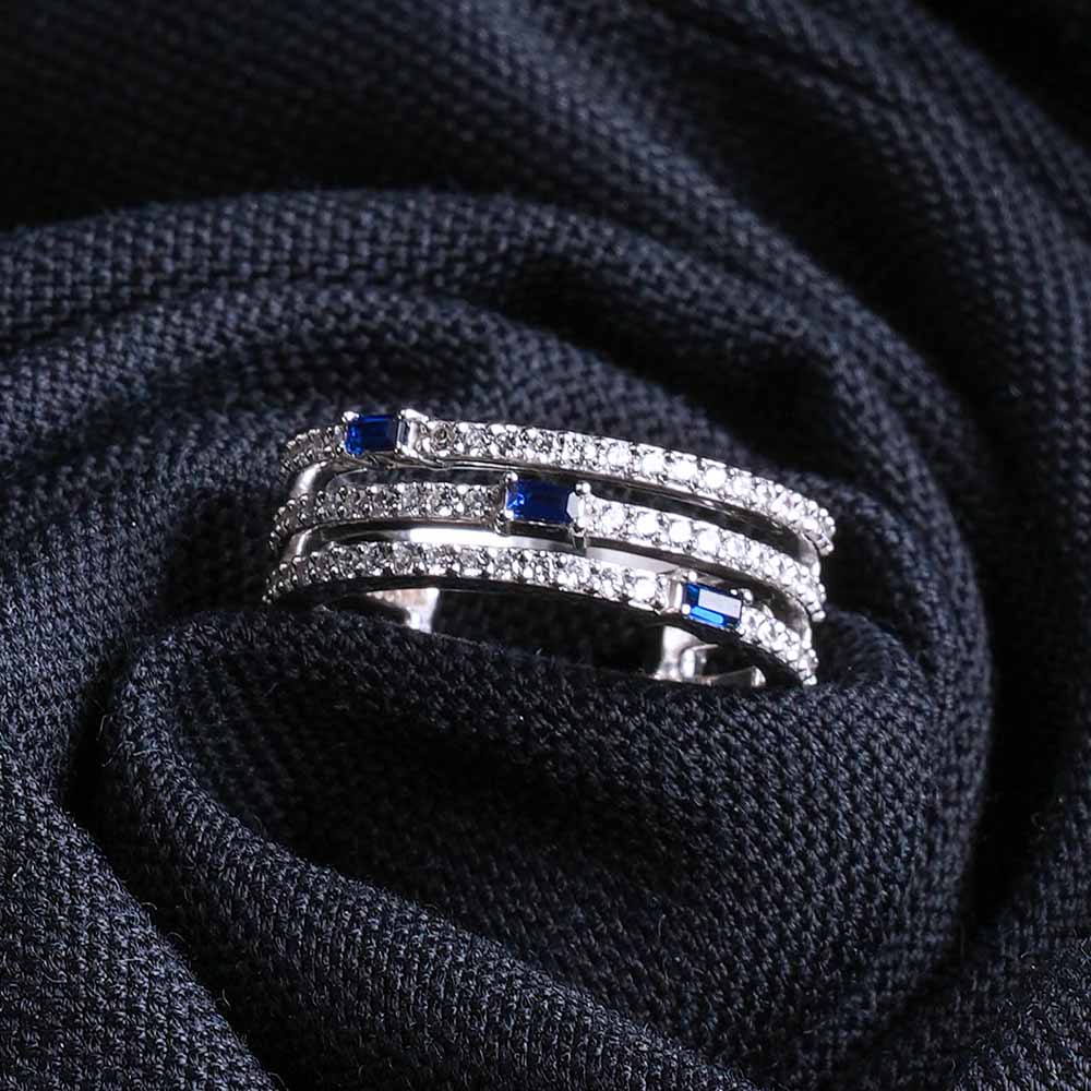 Azure Cascade Zirconia Ring