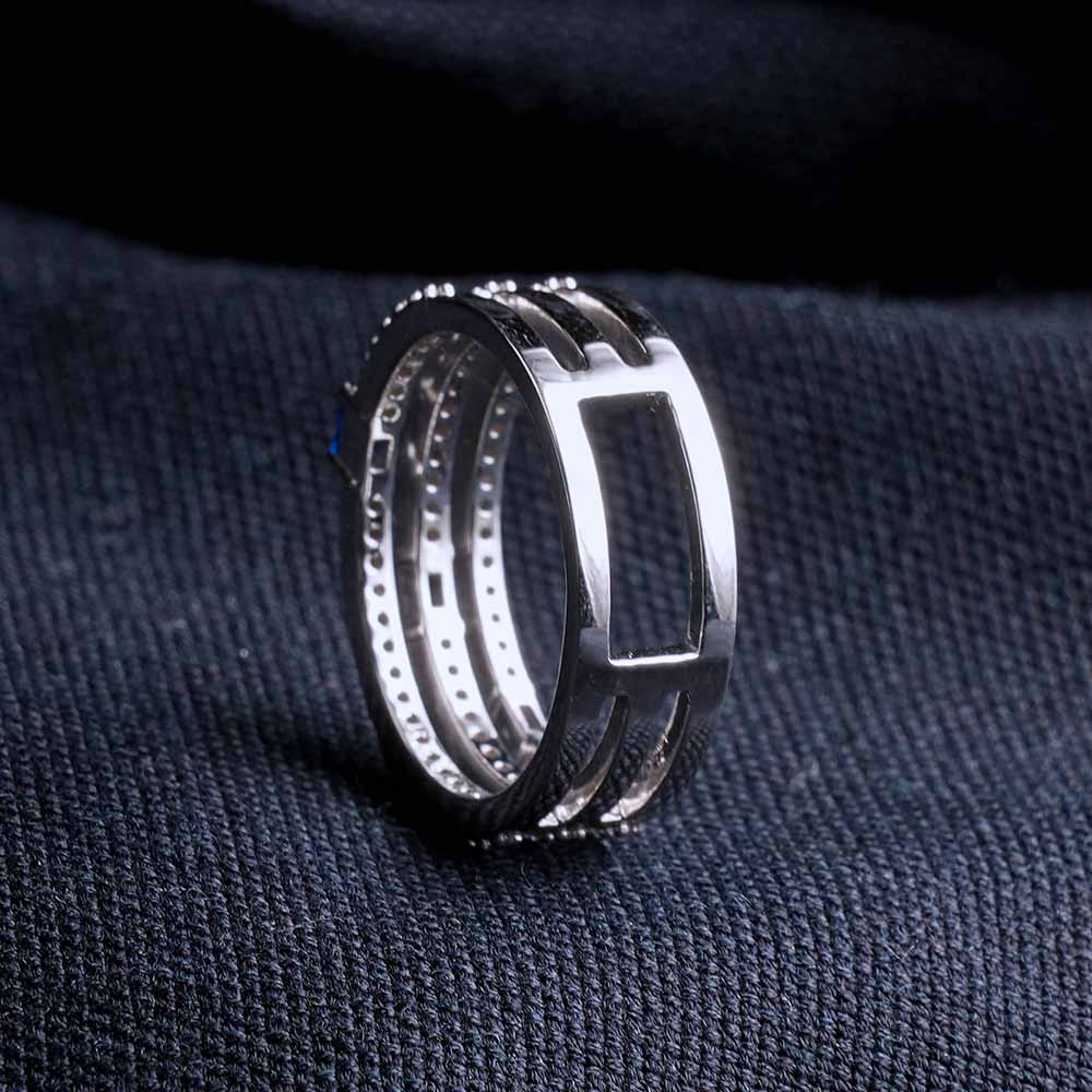 Azure Cascade Zirconia Ring