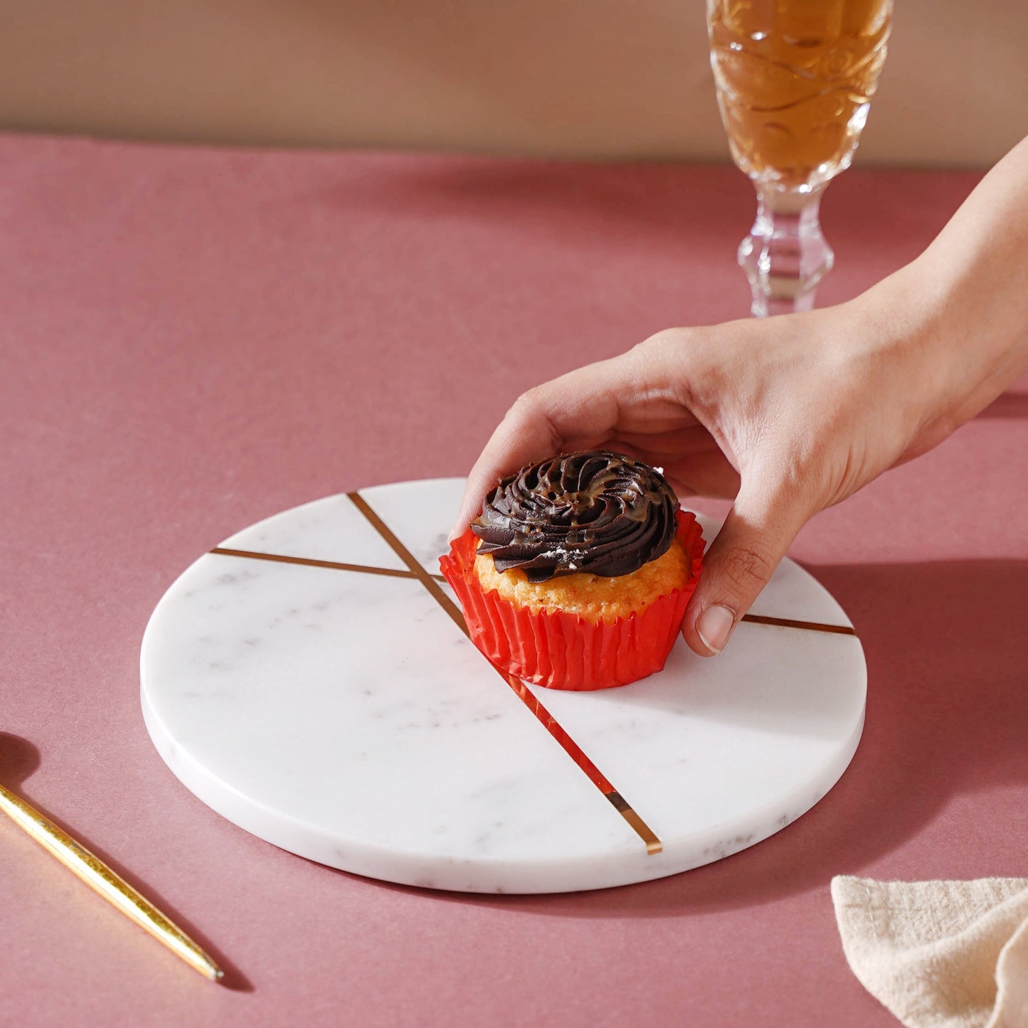 Circular Marble Tray