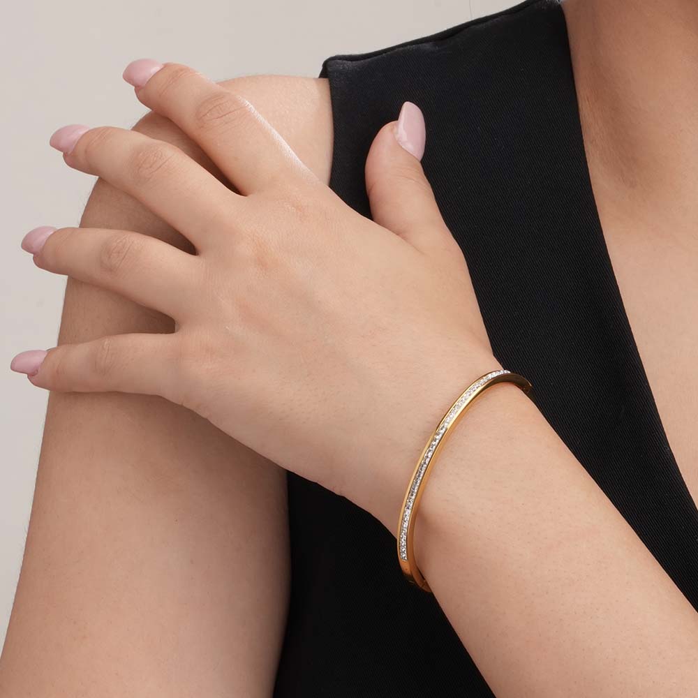 Sparkling Line Bangle Bracelet