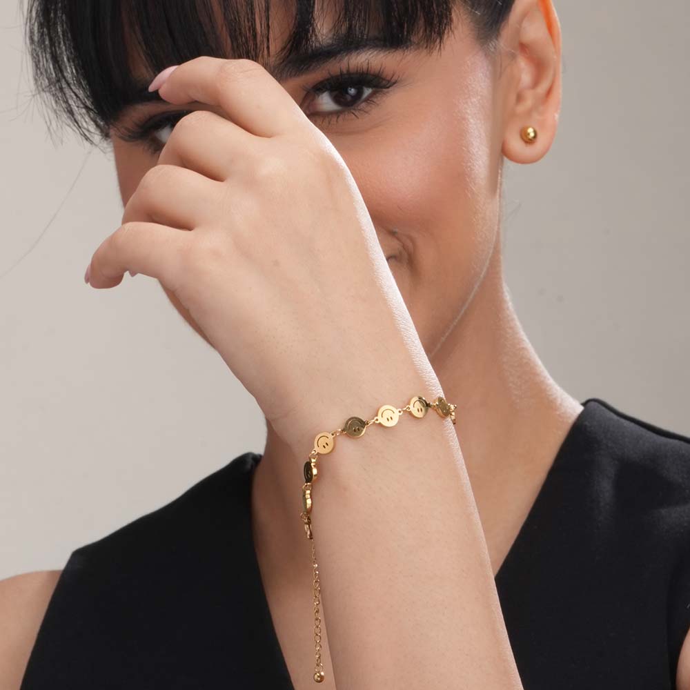 Smile Gold Chain Bracelet
